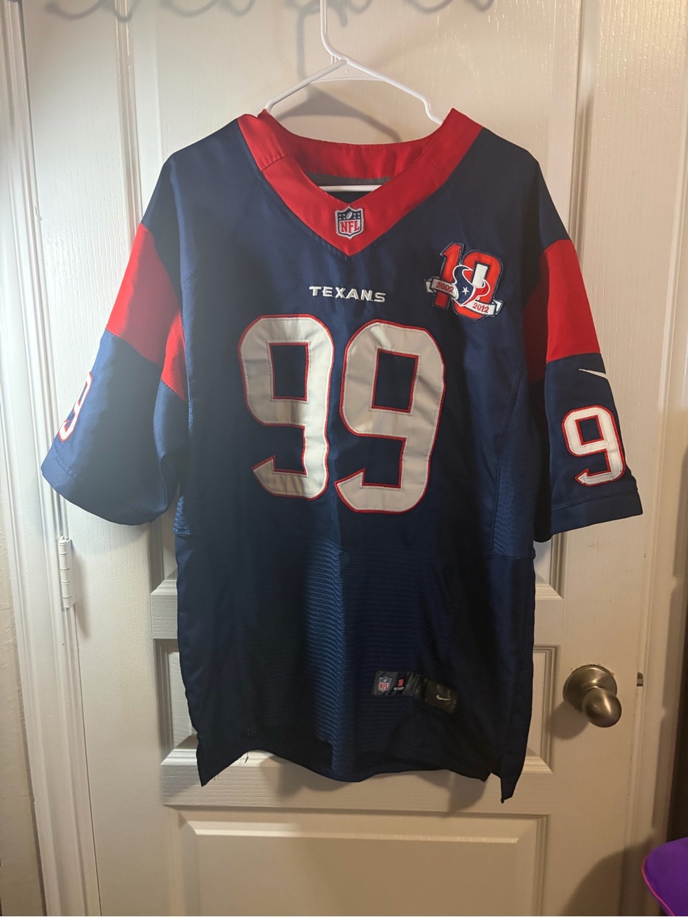 NFL Houston Texans Kids Navy and Red #99 Replica Jersey